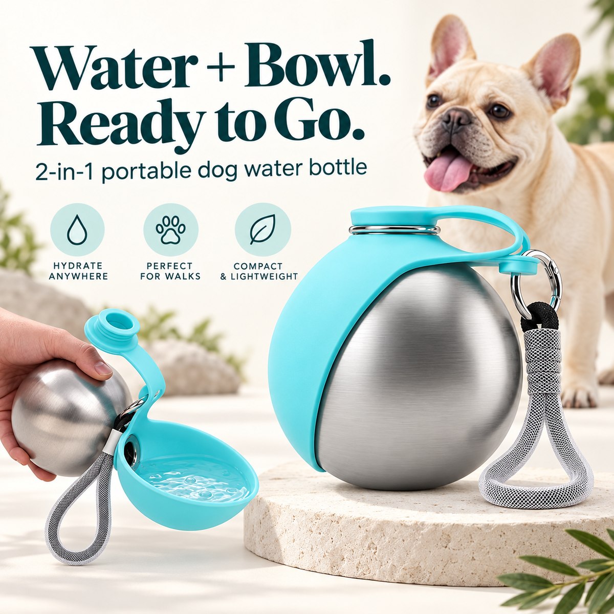 2-in-1 Portable Water Bottle for Dogs
