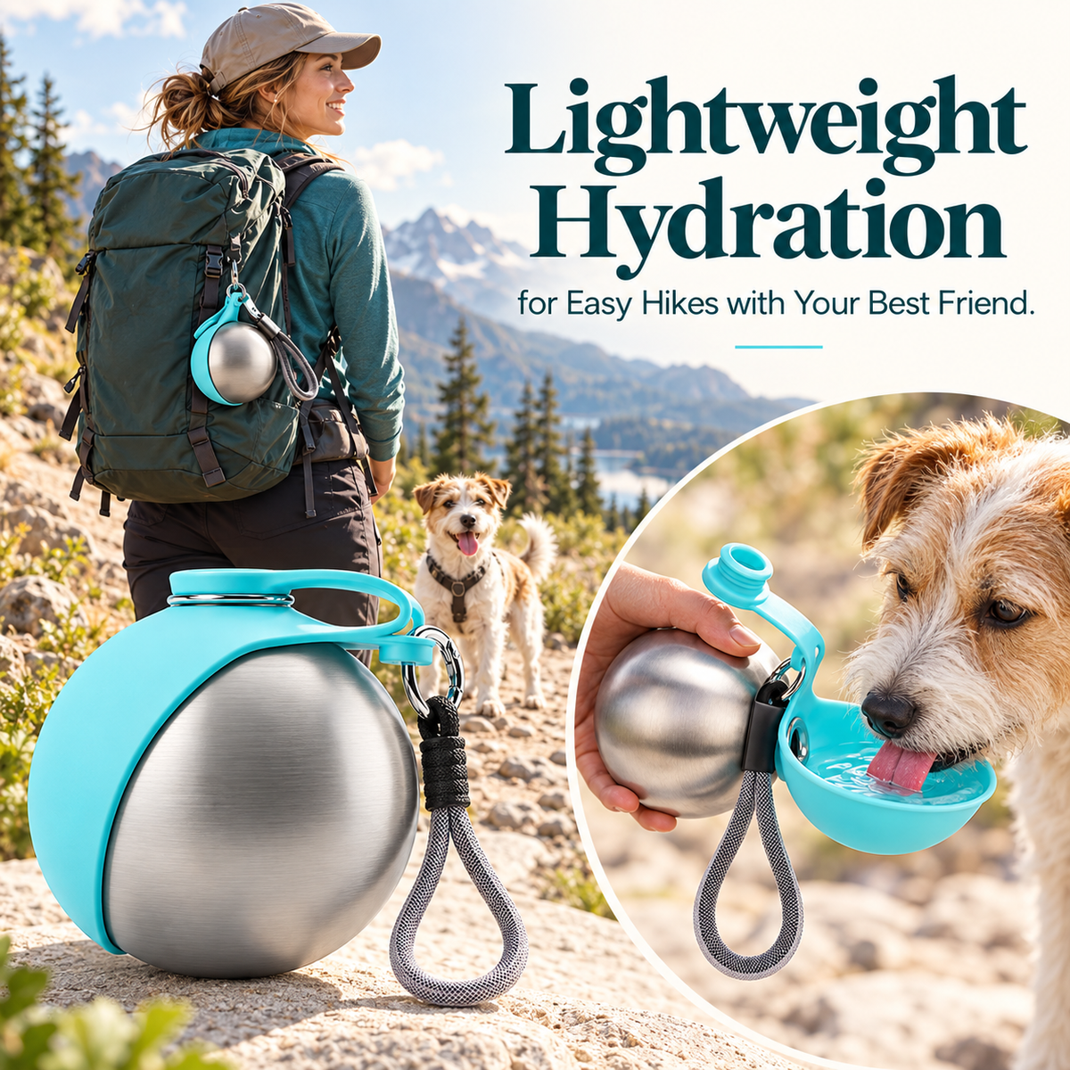 2-in-1 Portable Water Bottle for Dogs