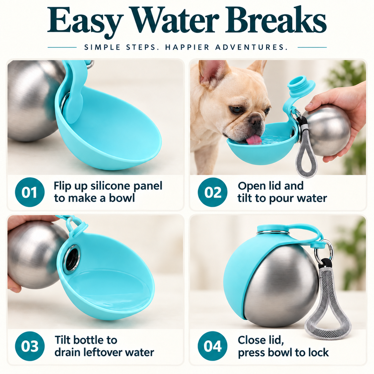 2-in-1 Portable Water Bottle for Dogs